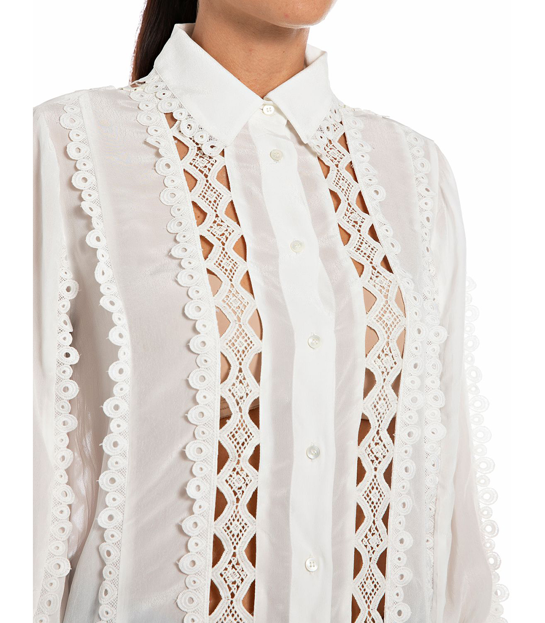 ジョーゼットレースコンフォートフィットブラウス 詳細画像 バター 3